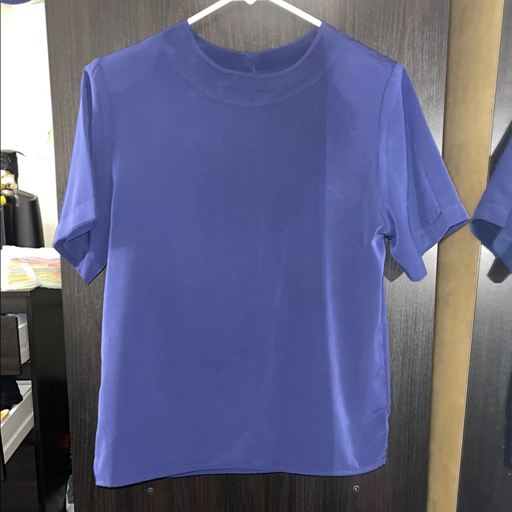 Boxy Blue Short Sleeve T-Shirt